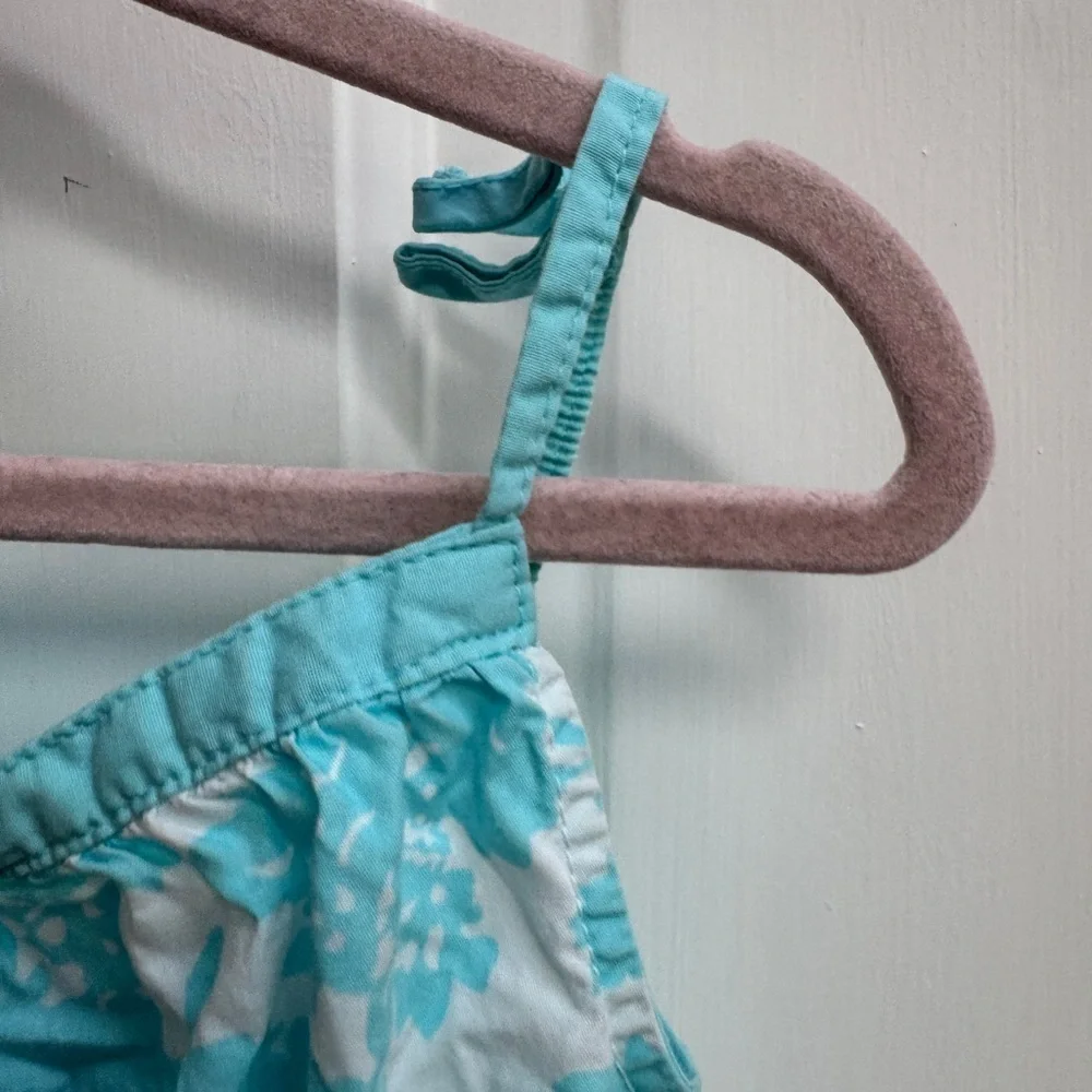 NWOT Baby GAP 3T Girls Blue and White Floral Romper
